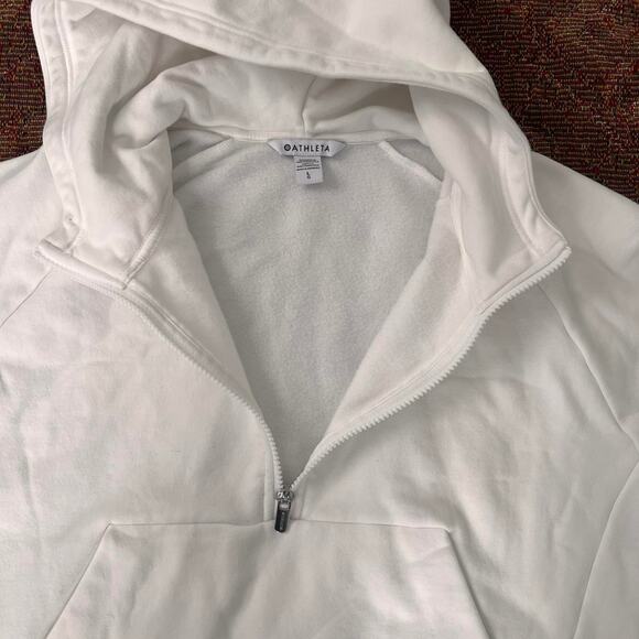 Athleta women’s white zip-up hoodie Size Large - Picture 4 of 5